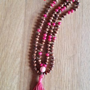 Mala de perles en bois - 5 mm - Pardon, Amour et Confiance