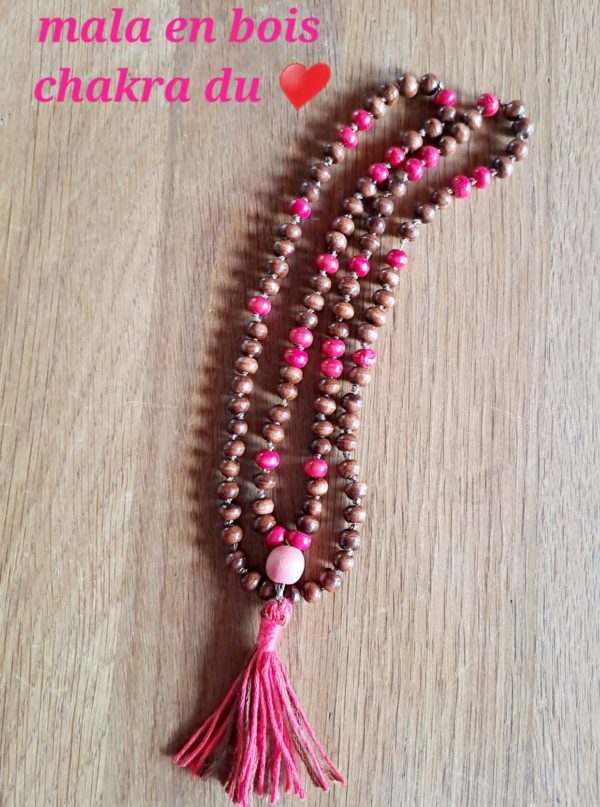 Mala de perles en bois - 5 mm - Pardon, Amour et Confiance