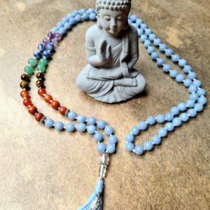 Collier mala - chakra - vishuddha (chakra de la gorge - 5) - 8 mm