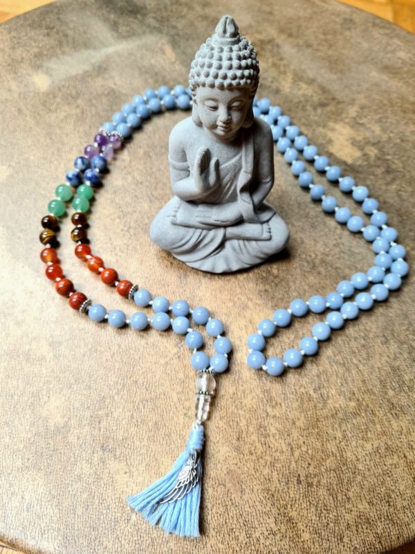 Collier mala - chakra - vishuddha (chakra de la gorge - 5) - 8 mm