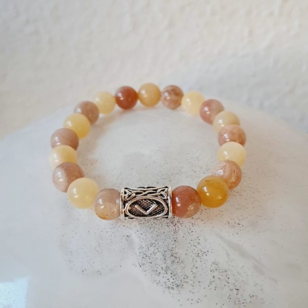 Pierres de soleil et citrine 8 mm (qualité AA), séparateur