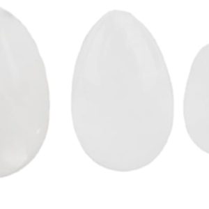 Oeuf de yoni en pierre de jade blanc