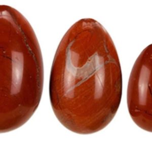 Oeuf de yoni en pierre de jaspe rouge