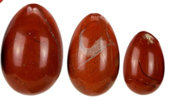 Oeuf de yoni en pierre de jaspe rouge