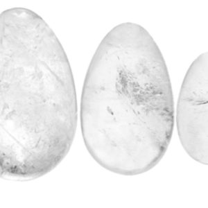 Oeuf de yoni en pierre de cristal de roche
