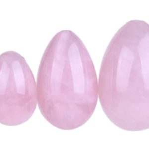 Œuf de yoni en pierre de quartz rose
